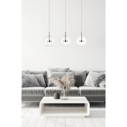 Zuma Line - Lampadario LED a sospensione con filo 3xLED/5W/230V cromo lucido