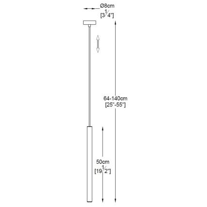Zuma Line - Lampadario LED a sospensione con filo LED/5W/230V nero cromo lucido