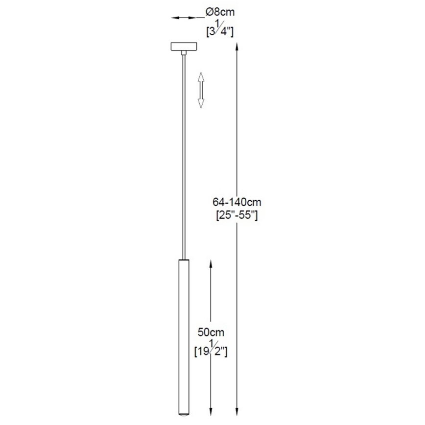 Zuma Line - Lampadario LED a sospensione con filo LED/5W/230V nero cromo lucido