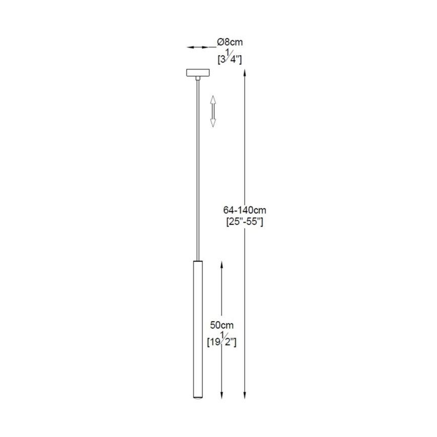Zuma Line - LED-Hängeleuchte LED/5W/230V schwarz