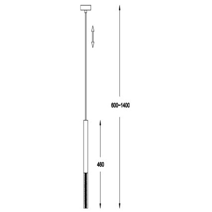 Zuma Line - Lampadario LED su filo 1xLED/5W/230V