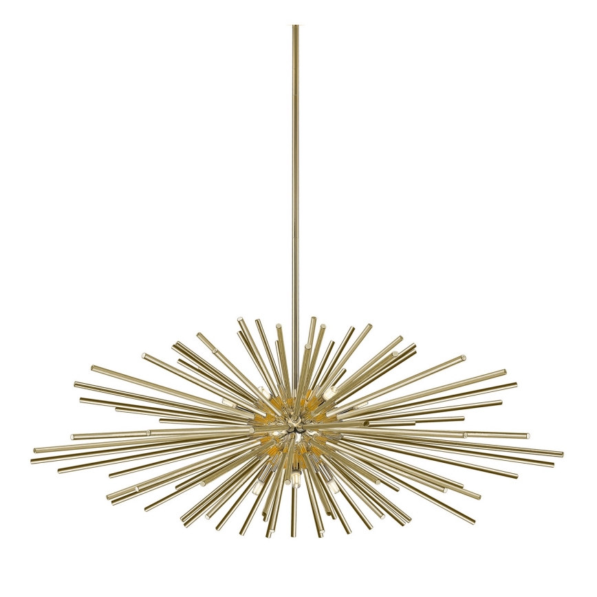 Zuma Line - Lampadario a sospensione con supporto rigido 9xG9/42W/230V oro