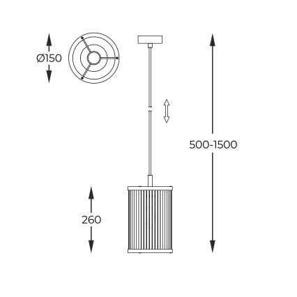 Zuma Line - Lampadario a sospensione con filo 1xE14/40W/230V cromo lucido