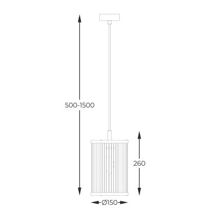 Zuma Line - Suspension filaire 1xE14/60W/230V noir