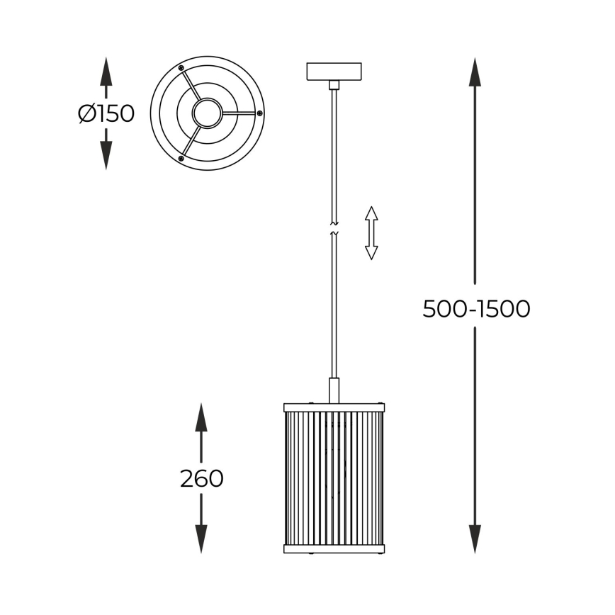 Zuma Line - Lampadario a sospensione con filo 1xE14/60W/230V oro