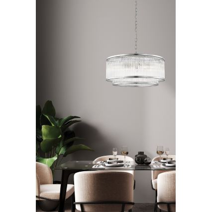 Zuma Line - Lampadario a sospensione con catena 6xE14/60W/230V cromo lucido