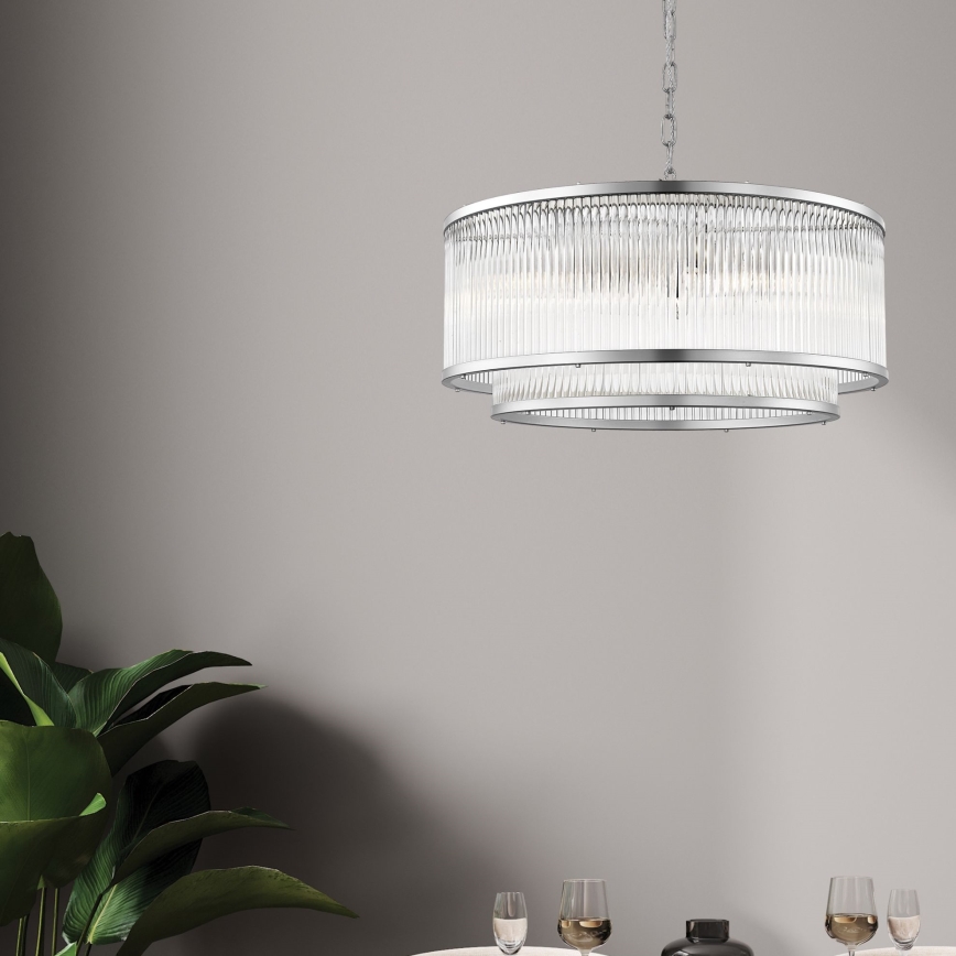 Zuma Line - Lampadario a sospensione con catena 6xE14/60W/230V cromo lucido