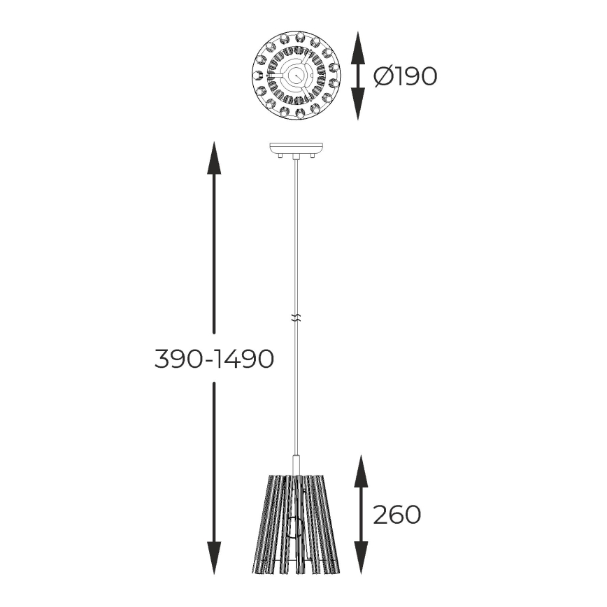 Zuma Line - Lampadario a sospensione con filo 1xE14/40W/230V oro
