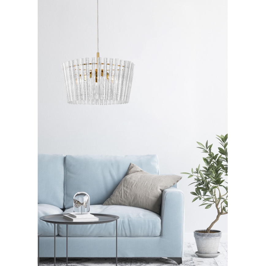 Zuma Line - Lampadario a sospensione con filo 5xE14/40W/230V oro