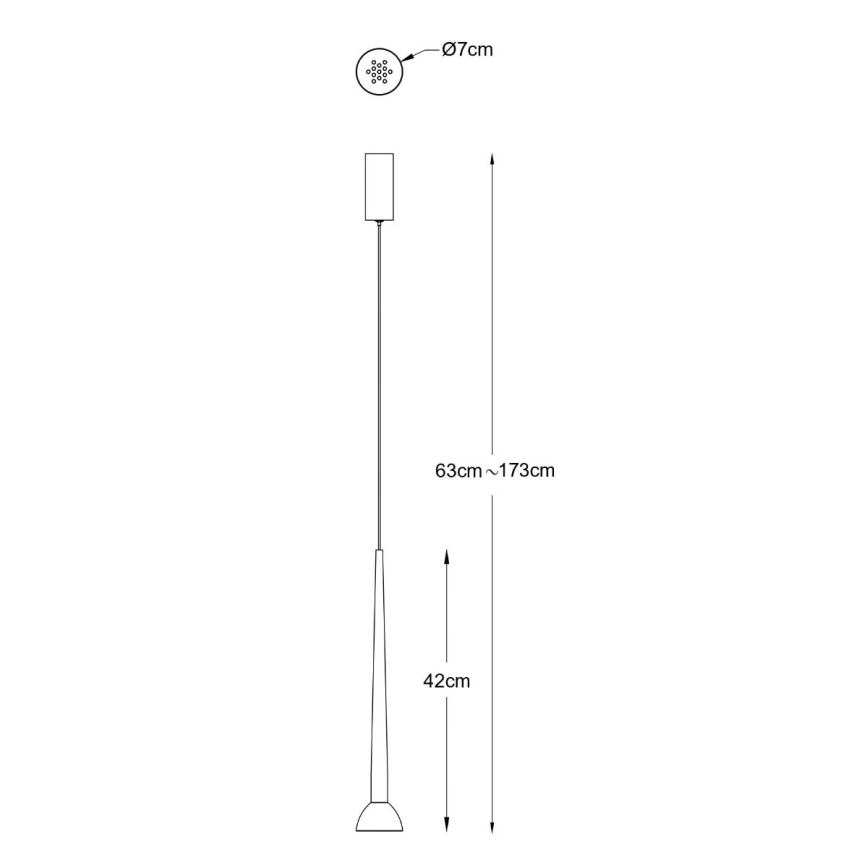 Zuma Line - Suspension LED à câble LED/5W/230V noire