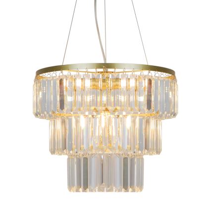 Zuma Line - Suspension filaire en cristal 4xE14/40W/230V doré