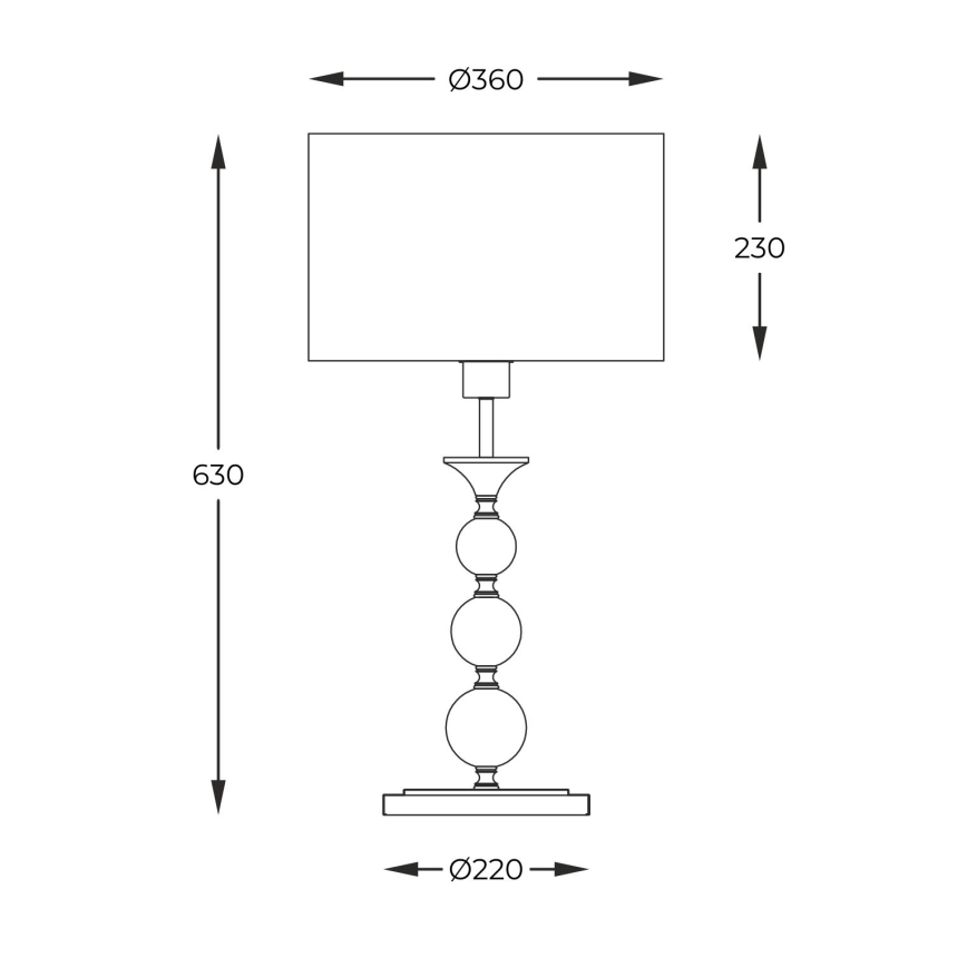 Zuma Line - Lampada da tavolo 1xE27/60W/230V bianco