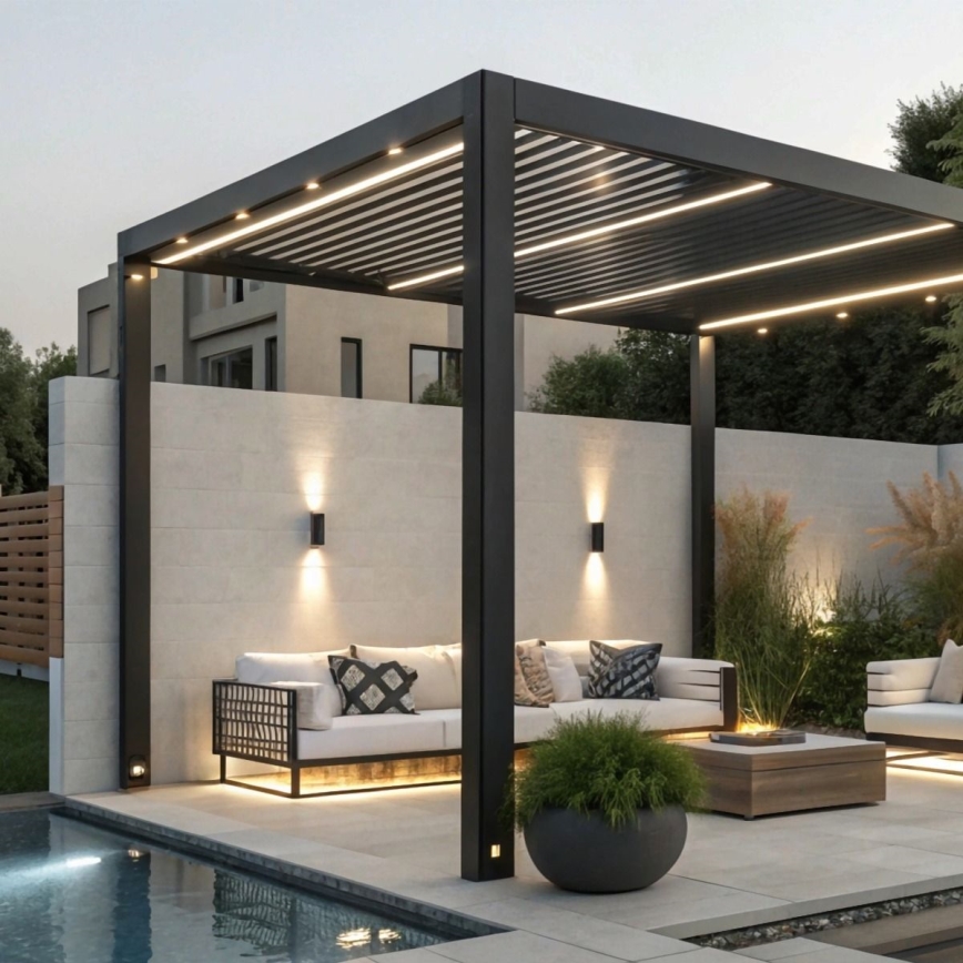 Zuma Line - Applique da esterno 2xGU10/35W/230V IP44 nero