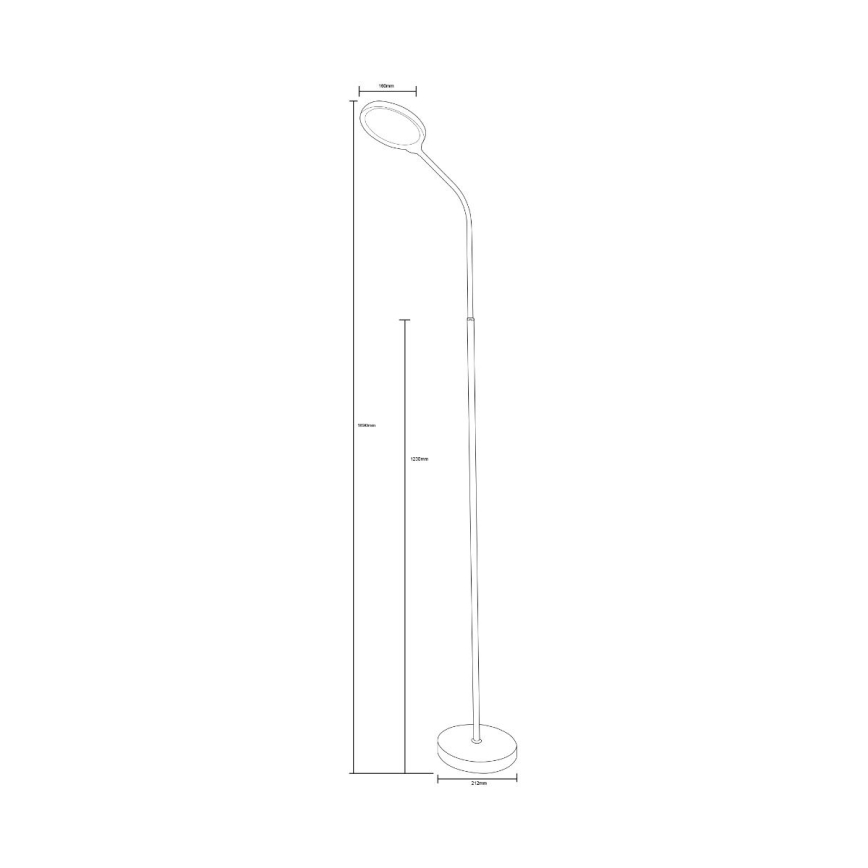 Zuma Line - LED dimmbare Stehleuchte LED/10W/230V 3000/4500/6500K schwarz