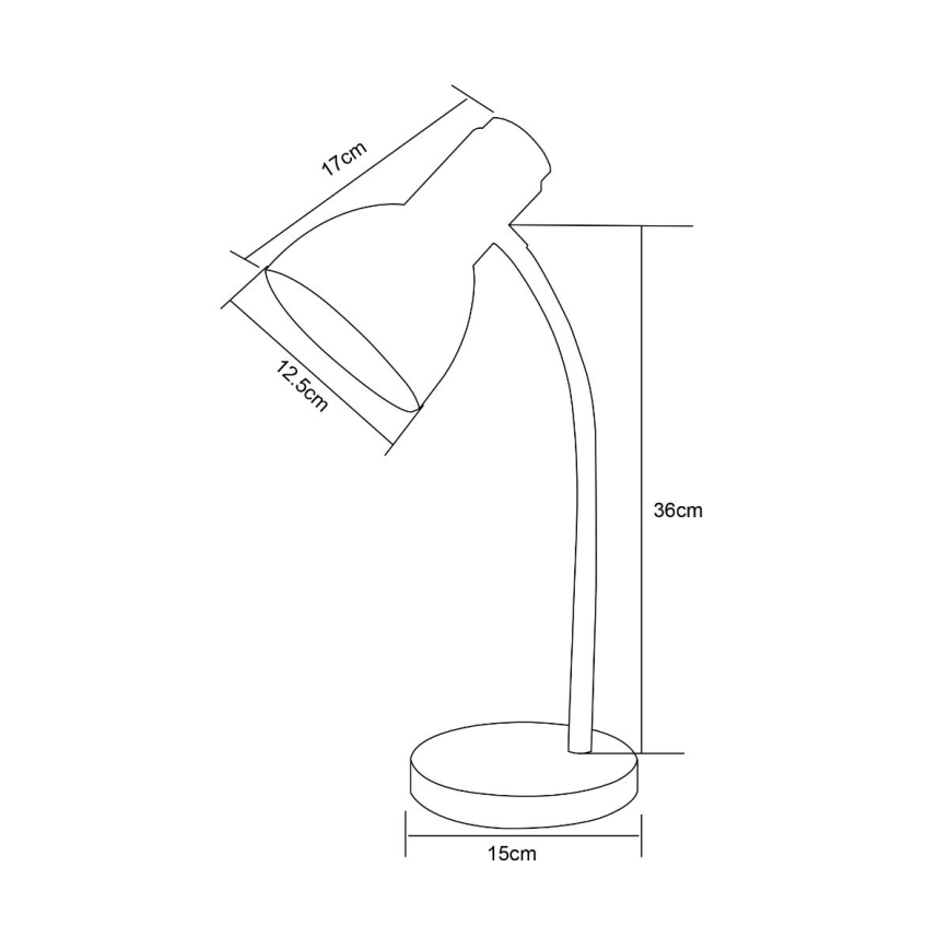 Zuma Line - Lampada da tavolo 1xE27/40W/230V bianco/quercia