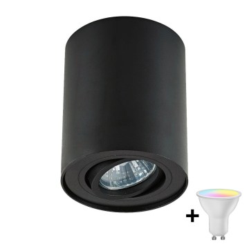 Zuma Line - Spot LED RGBW dimmable 1xGU10/6W/230V noir + télécommande