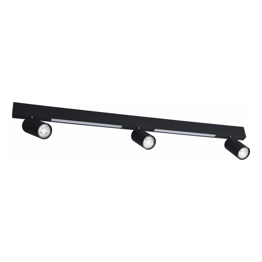 Zuma Line - Spot mural 3xGU10/5W/230V + 2xLED/8W noir