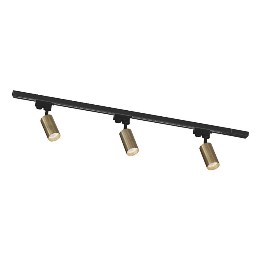 Zuma Line - Spot orientable pour rail 3xGU10/35W/230V noir/or