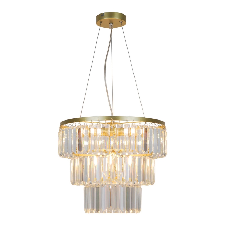 Zuma Line - Suspension filaire en cristal 4xE14/40W/230V doré