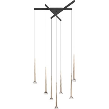 Zuma Line - Suspension LED sur câble 7xLED/6W/230V noir/doré
