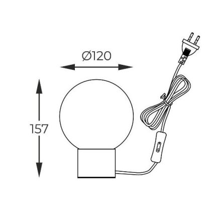 Zuma Line - Lampada da tavolo 1xG9/4W/230V nero/oro