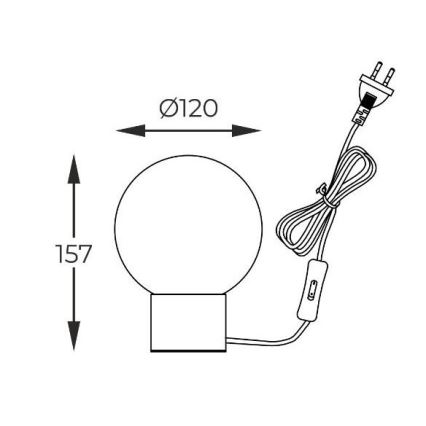 Zuma Line - Lampada da tavolo 1xG9/4W/230V nero