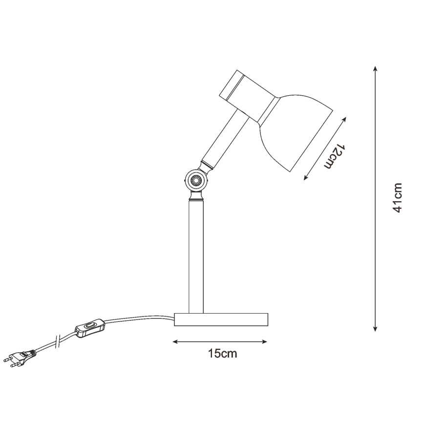 Zuma Line - Lampe de table 1xE14/40W/230V noir