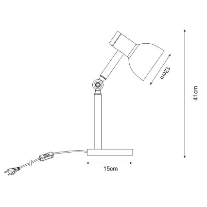 Zuma Line - Lampada da tavolo 1xE14/40W/230V bianco