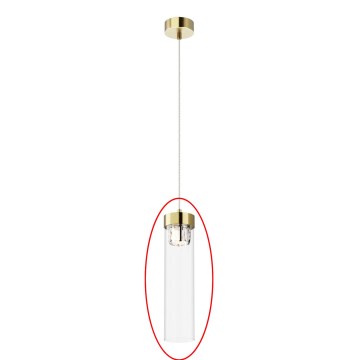 Zuma Line - Vetro di ricambio per lampadario GEM G9, diametro 11 cm, trasparente