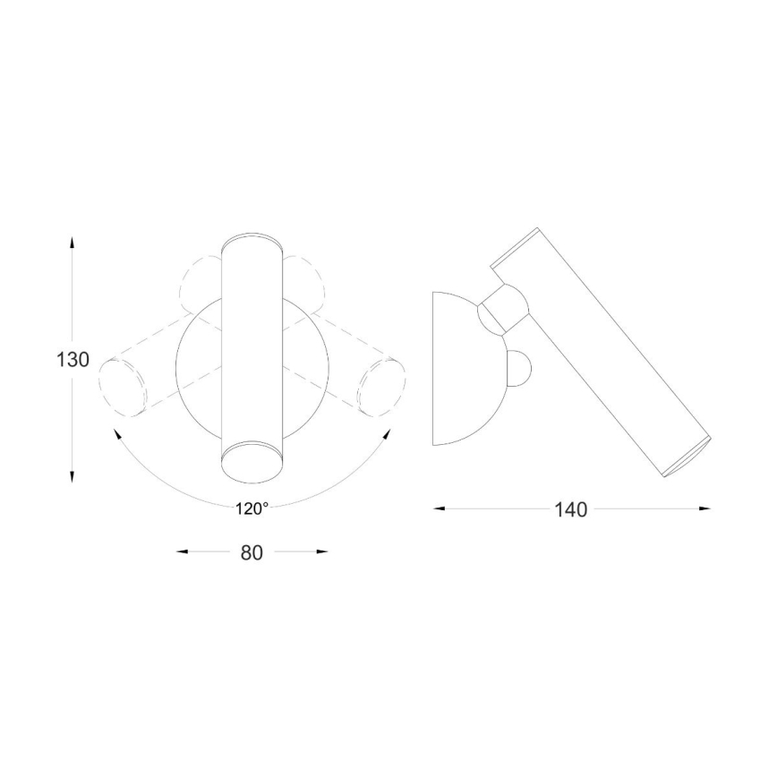 Zuma Line - Spot mural LED/5W/230V doré
