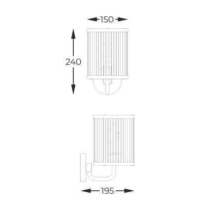 Zuma Line - Applique murale 1xE14/60W/230V noir