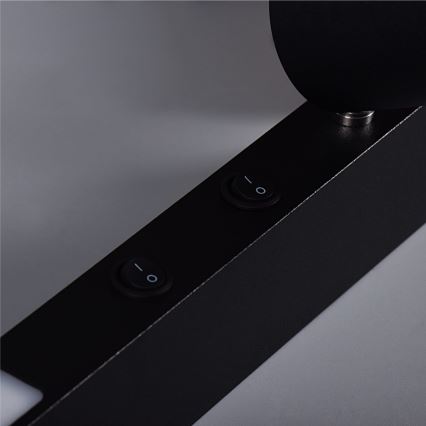 Zuma Line - Spot mural 1xGU10/5W/230V + LED/8W noir