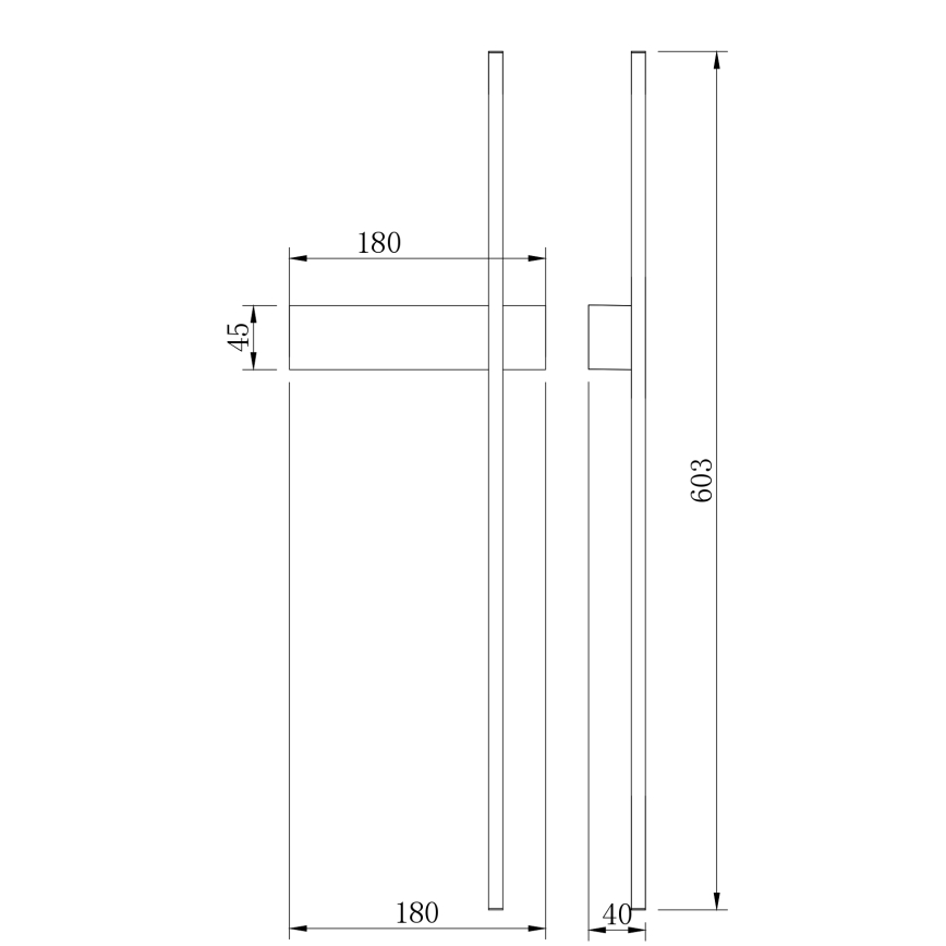 Zuma Line - Lampada da parete LED/8W/230V 3000/4000/6000K 60 cm nera