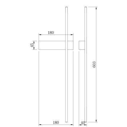 Zuma Line - LED-Wandleuchte LED/8W/230V 3000/4000/6000K 60 cm schwarz