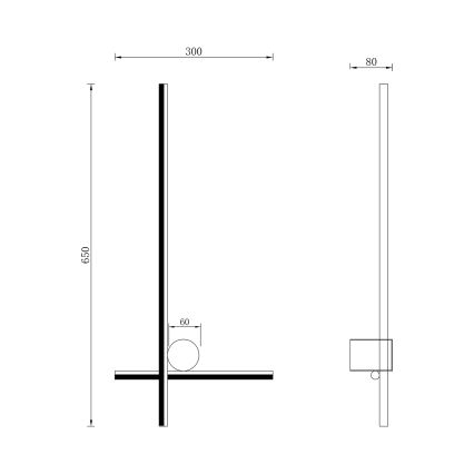 Zuma Line - Applique a LED LED/14W/230V nero