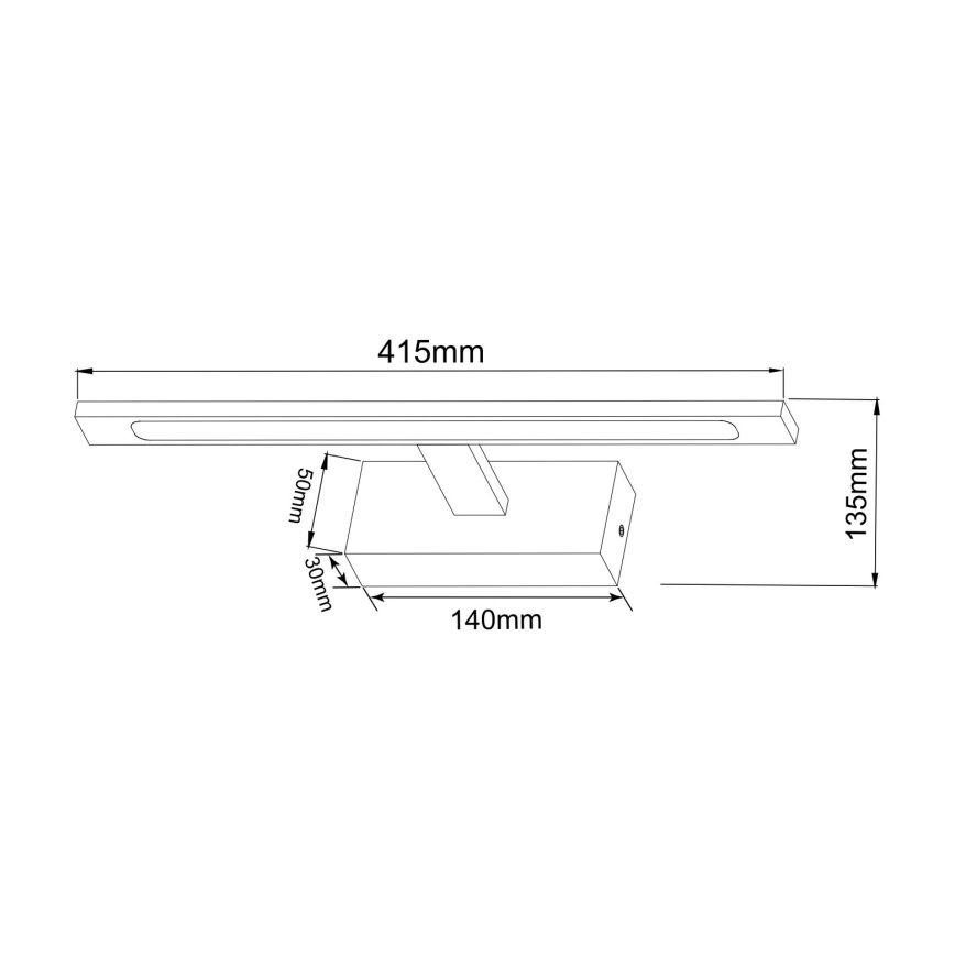 Zuma Line - Illuminazione a LED per specchi da bagno LED/12W/230V 41 cm IP44 cromo lucido