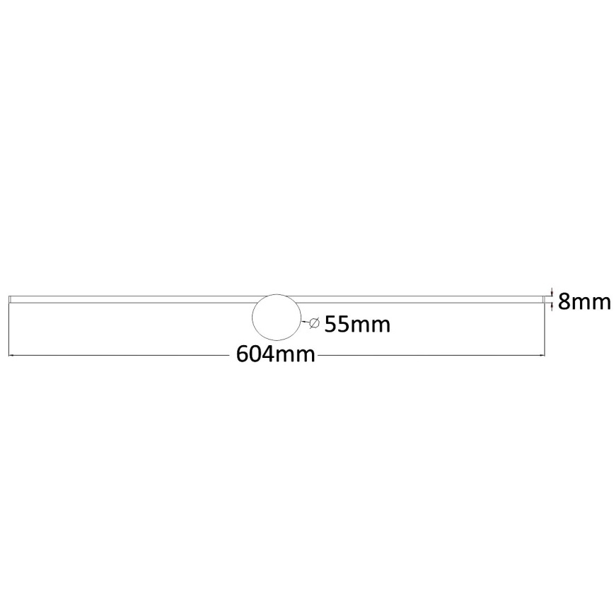 Zuma Line - Éclairage de miroir salle de bain LED/8W/230V 60 cm IP44 noir