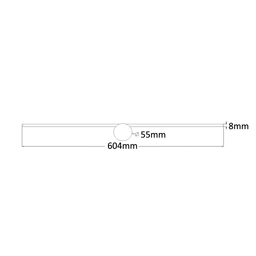 Zuma Line - Éclairage de miroir salle de bain LED/8W/230V 60 cm IP44 chrome brillant