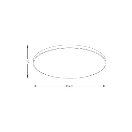 Zuma Line - Plafoniera LED 44W/230V Ø 47 cm, nero